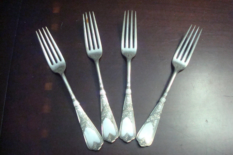Antique Rogers & Bro.  A1, c1879, Pat. #11171, H.W. Hirschfeld design, 4 forks,