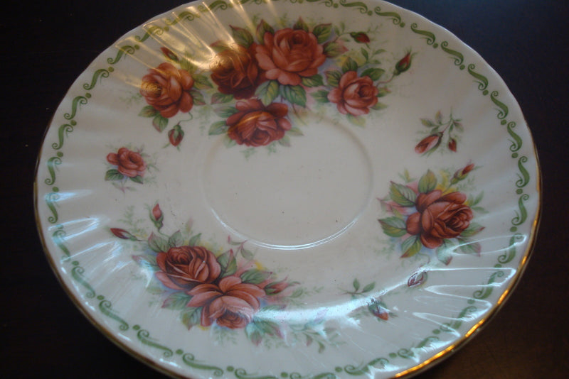 Queen's England Cup and Saucer by Rosina,Rose Pattern, Special Flowers [83c]