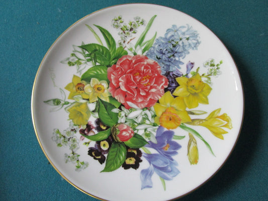 Hutschenreuther Germany Collector Plate "Fruhlingsmorgen", Floral, Nib, 7 3/4[A4