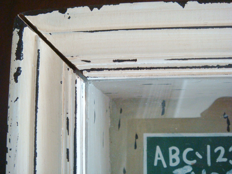 Shadow box "Those who care, teach", 3" tall by 11" x 11" vintage