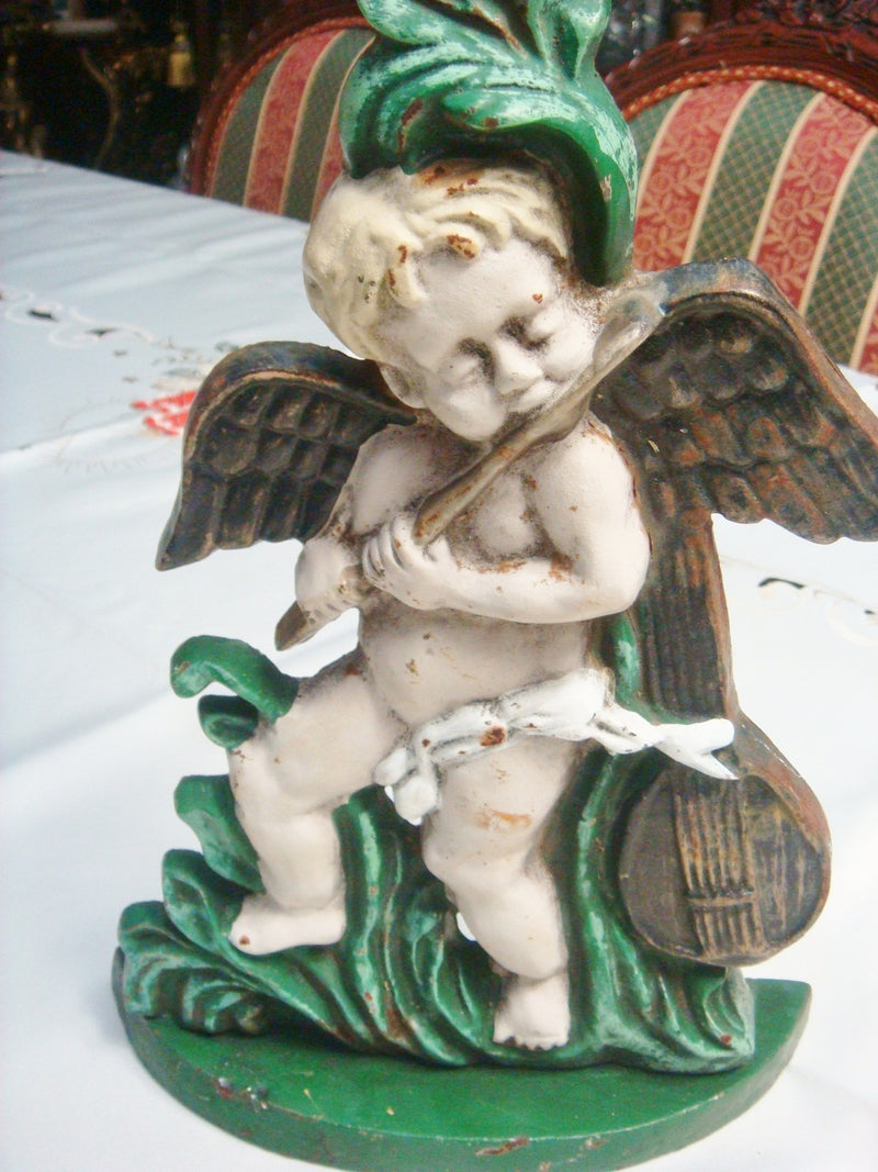 Iron door stopper in rustic iron , 16" tall [8]