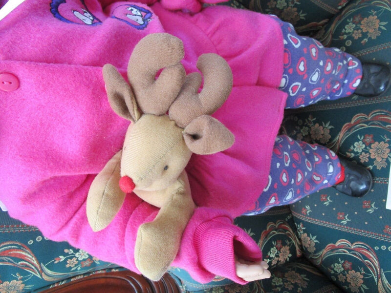 1990S FAYZAH SPANOS DOLL "Twinklee Deer" 25" SIGNED NIB CERTS 350 MADE