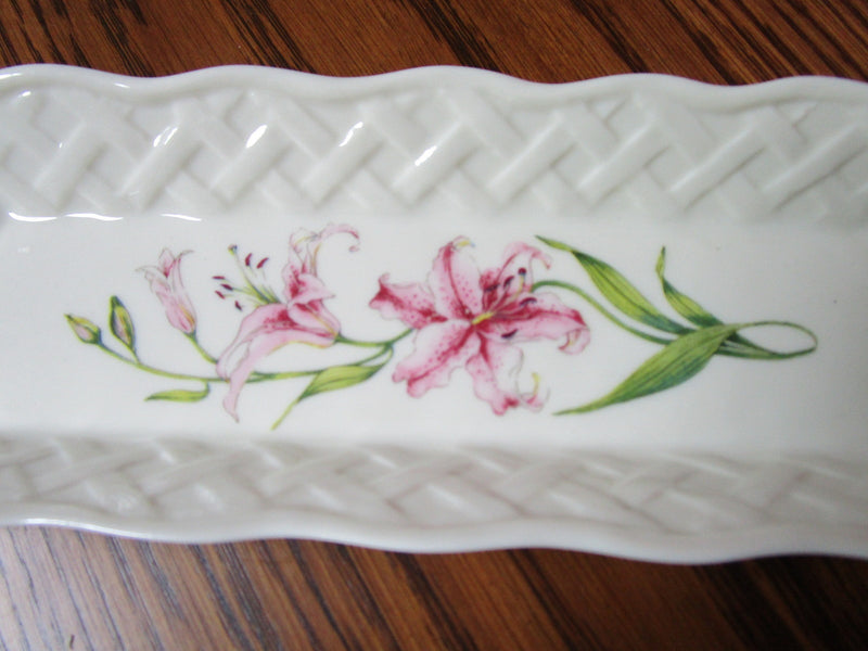 Belleek Irish porcelain  tray Country Trellis pattern [bellek]