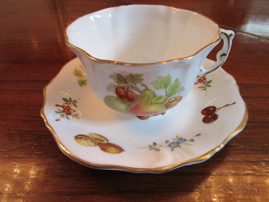 Hammersley England Spode Group Tea Cup And Saucer, Winter Nuts Pattern [*92]