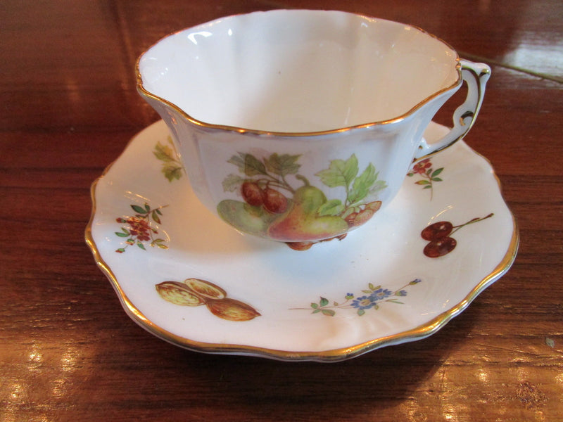 Hammersley England Spode Group Tea Cup And Saucer, Winter Nuts Pattern [*92]