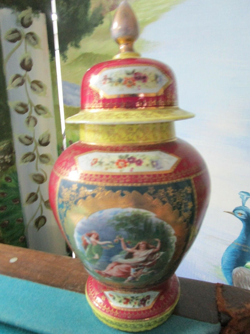 Royal Vienna Covered Urn Pictural Fragonard Hand Painted