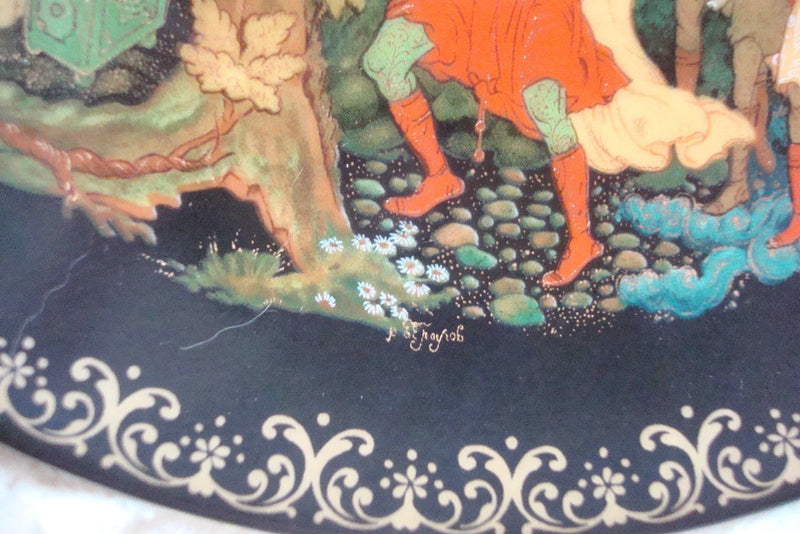 Russian Leyends Collector Plate "Lukomorya" with certs, no original box ^^