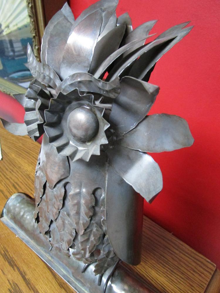 Owl Metal Art Work Sculpture Original