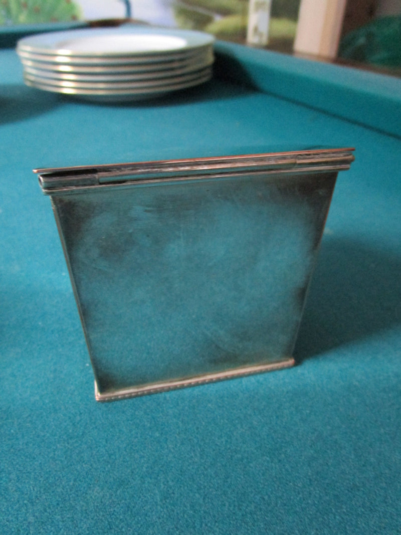 Cheltenham and Co UK Georgian Style  Silver on Copper Tea Caddy Box RARE [81D]