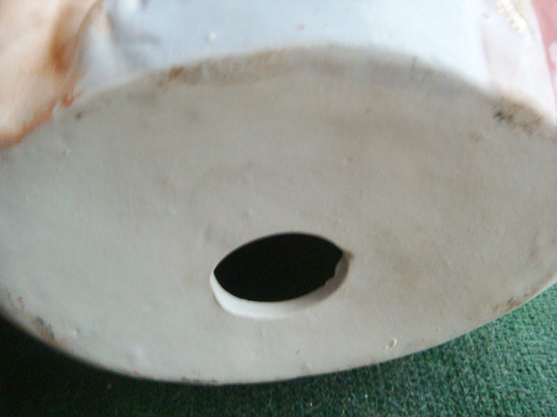 Chinese Famille Rose Porcelain Fertility Buddha Statue 11" tall  x 14"[2]