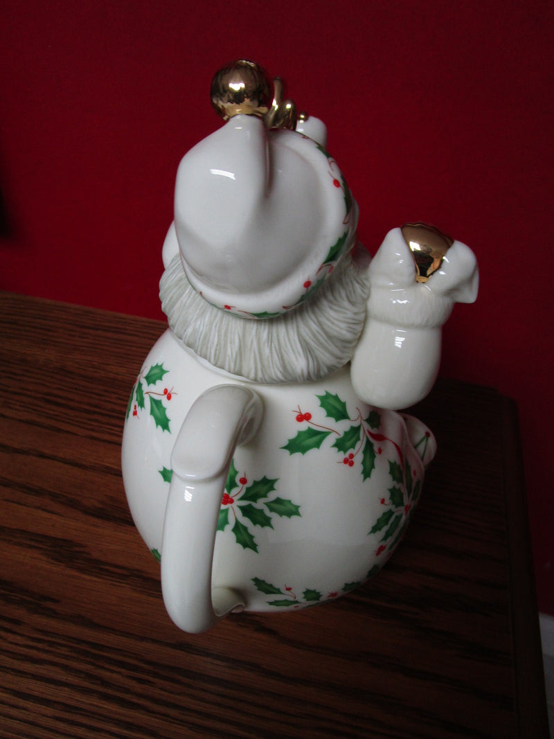 Holiday Santa Collection teapot by Lenox 10 x 10, new in box original