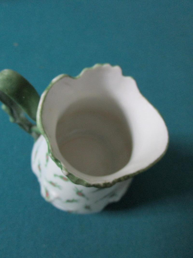 ANTIQUE Mignon Z.S. & C Bavaria, Germany, creamer  green flowers orig [88C]