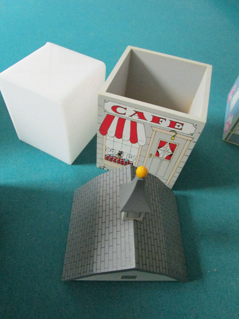 Wooden Canisters Houses Bakery Sweet Tea Flour Sugar Coffee Pick 1 ^^^