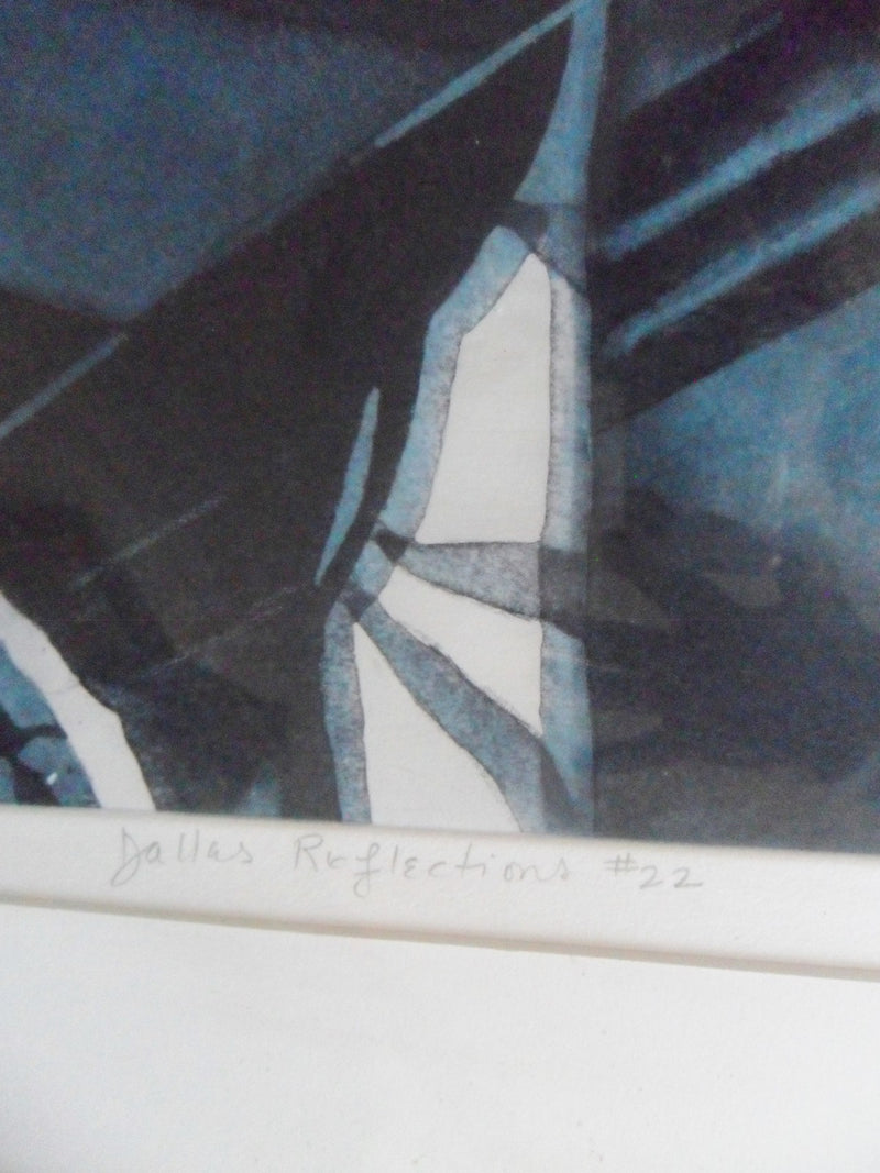 Jane Goldman (American 1951) "Dallas Reflections # 22" 1986, Lithograph signed