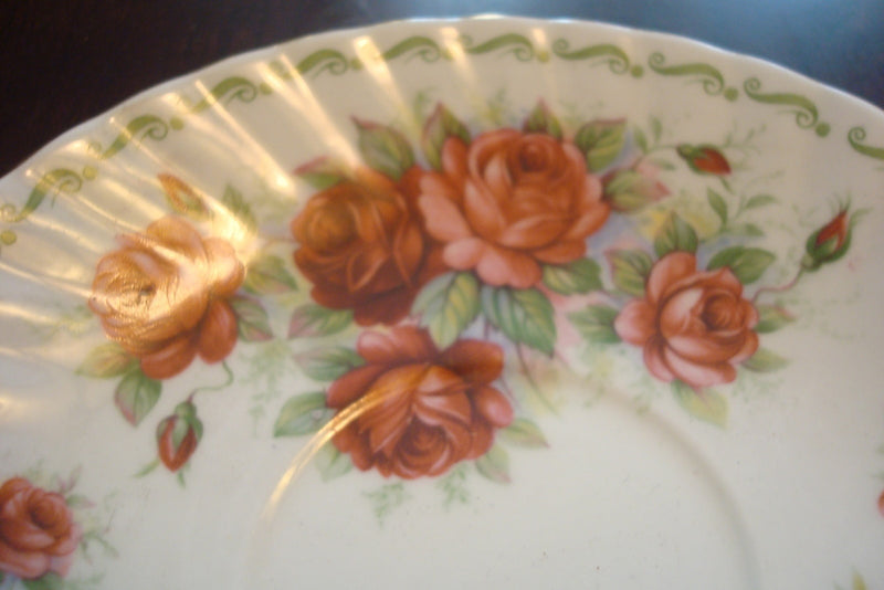 Queen's England Cup and Saucer by Rosina,Rose Pattern, Special Flowers [83c]