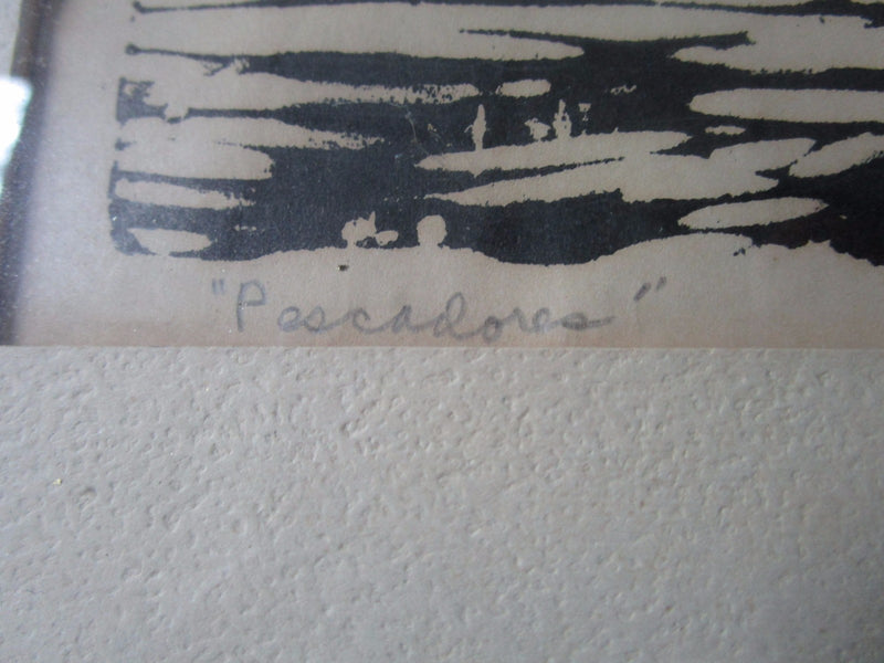 ERNESTO BUTTERLIN AKA LINARES 1917-1964, GERMAN/MEXICAN, LITHOGRAPH "PESCADORES"