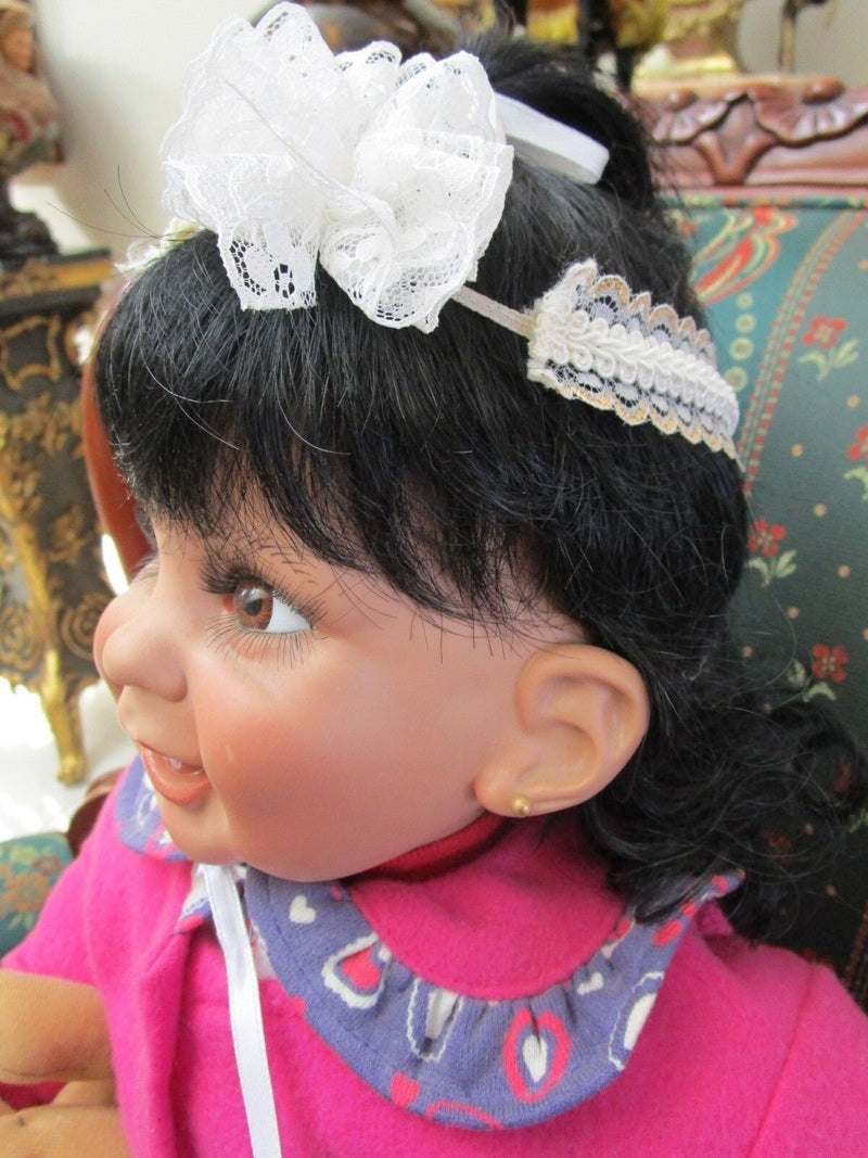 1990S FAYZAH SPANOS DOLL "Twinklee Deer" 25" SIGNED NIB CERTS 350 MADE