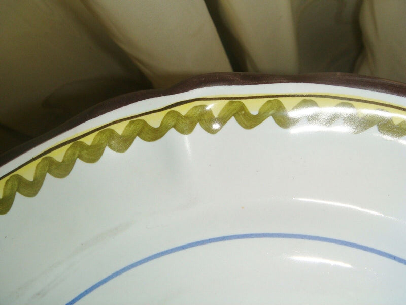 ORIGINAL Majolica Mid CenturyCANTAGALLI, ITALY 7 dinner plates 10" [*116c]