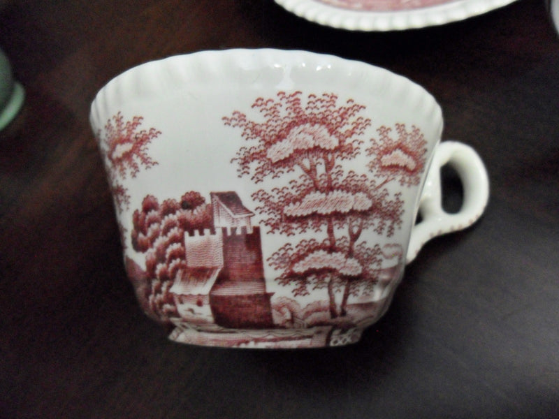 Spode Pink Tower cup and saucer Older Backstamp C1814 orig [88]