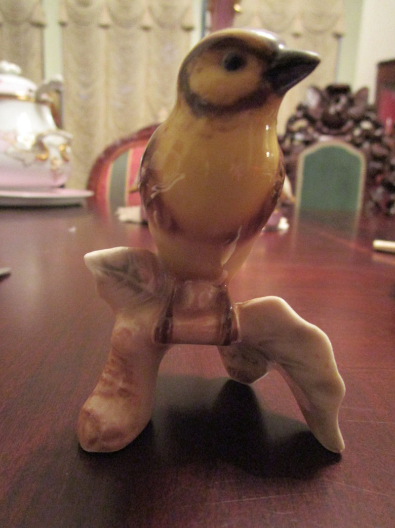 Goebel Yellow  Hammer Bird On Branch  Goldammer Brown Bruant Dore 3 1/2[a7]