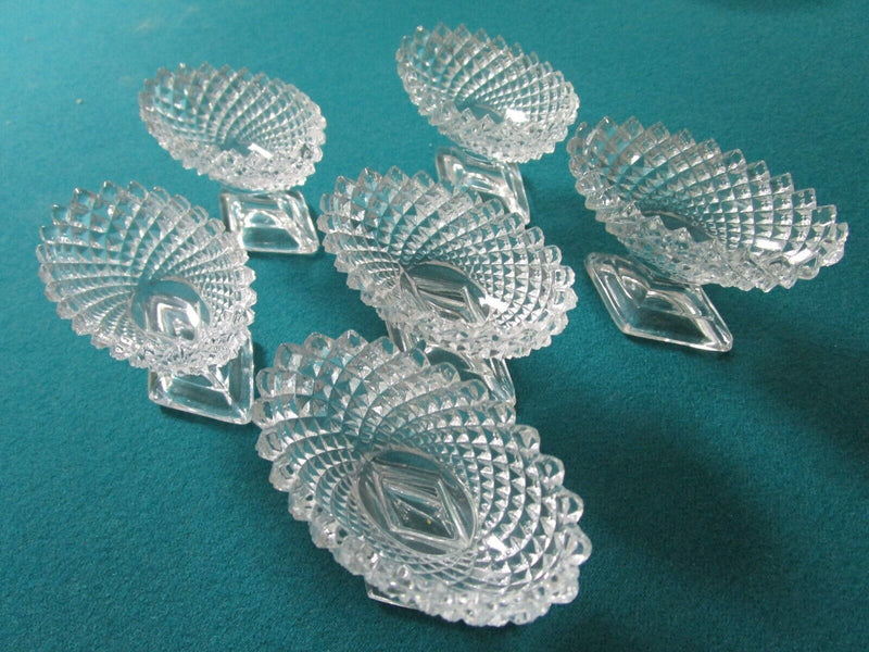 SALT DISHES PRESSED GLASS PORCELAIN B&G DAVID'S START PICK 1 SET
