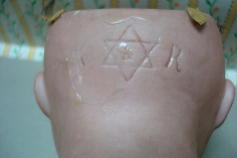 1950S K & R, Kämmer & Reinhardt, shoulder head compo, jointed, leather body, 23"