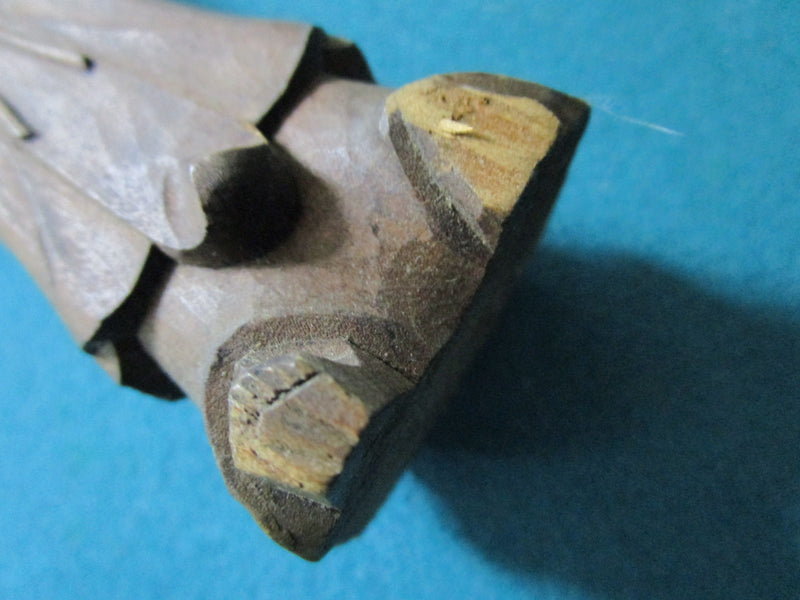 Antique Chinese CHESS wooden carved figurines man and woman [a*7]