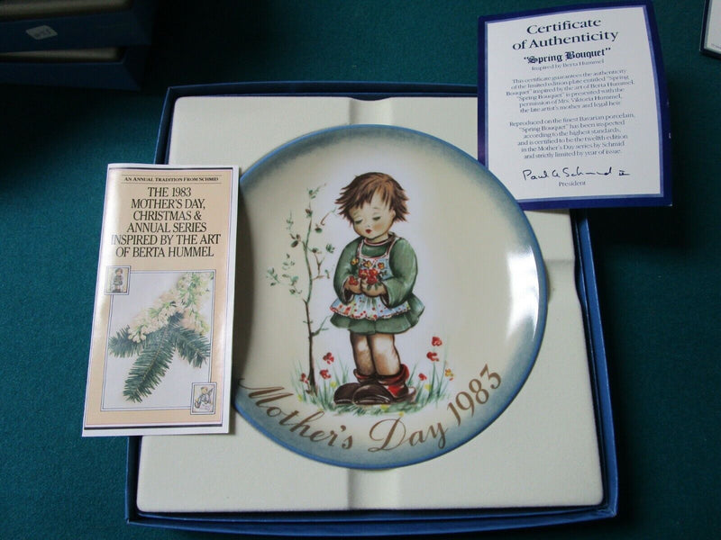Goebel Bertha Hummel Mother’s Day Plates 1980/81/82/83/85/86/87/88/89 Newpick 1