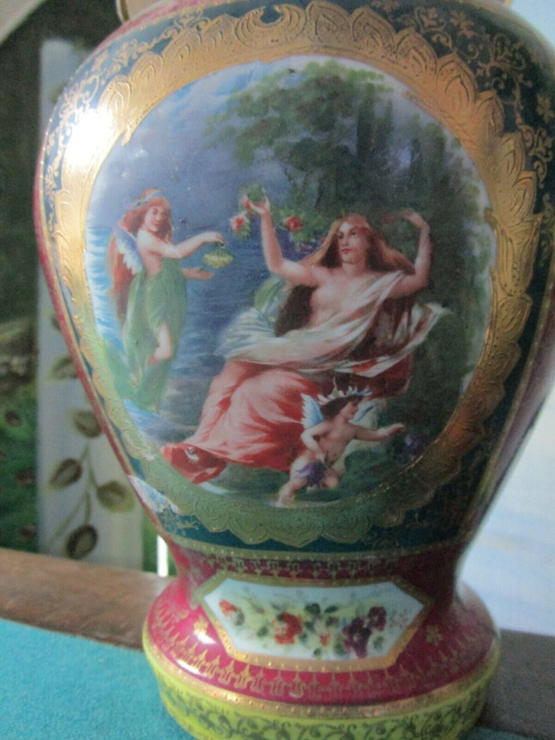 Royal Vienna Covered Urn Pictural Fragonard Hand Painted