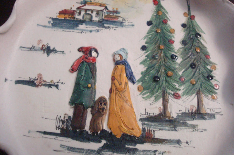 Christmas 1972 Plate by Fontana, Italy, handcrafted, 7" New original ^^