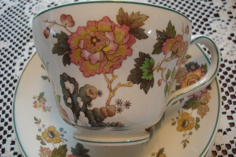 “Wedgwood” ENGLAND Eastern Flowers TKD 426 TRIO cup, saucer & cake plate [A5#13]