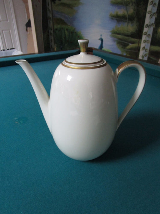 Gerbruder  Winterling -Coffee Pot # 40, Schwarzenbach, Germany C1940s Gold Rim
