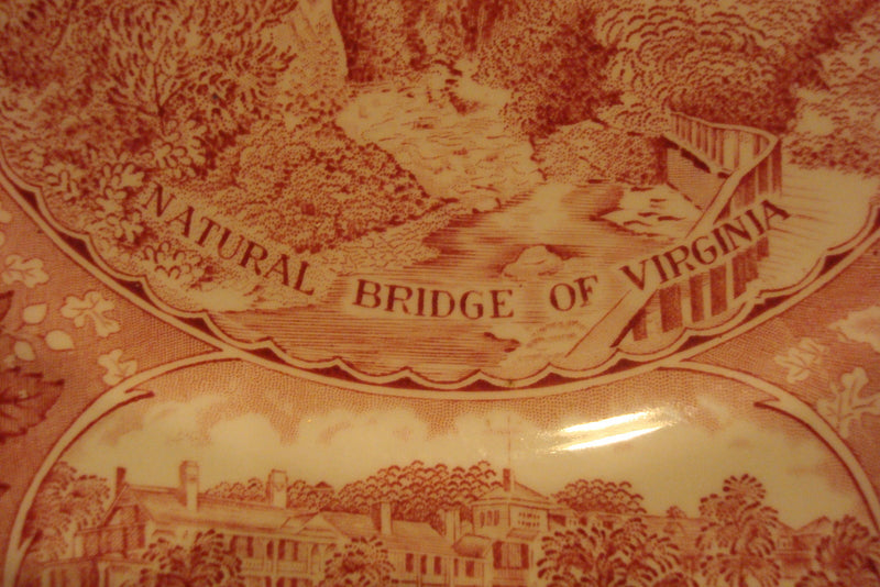 Old English Staffordshire plate "The Picturesque Natural Bridge of Virginia"