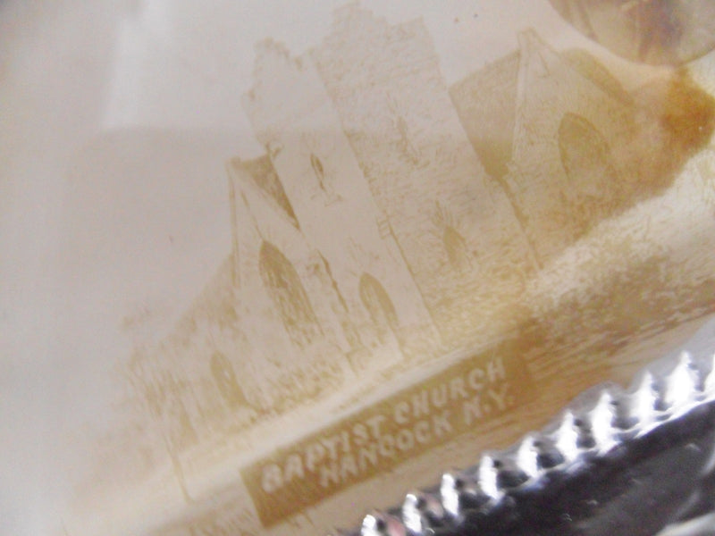 A.C.Bosselman & Co New York Victorian Glass Paperweight: Baptist Church PPWD