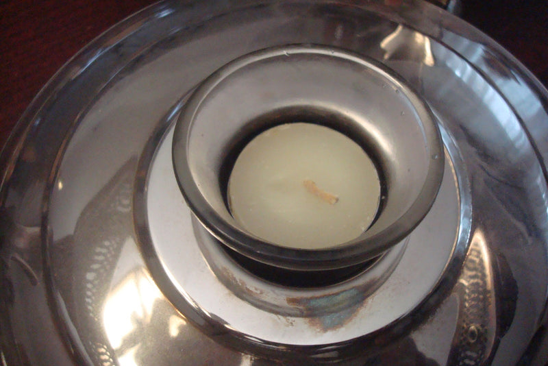 Elegant Server Glass Silverplate Casserole With Warmer, Made In Hong Kong[A4]