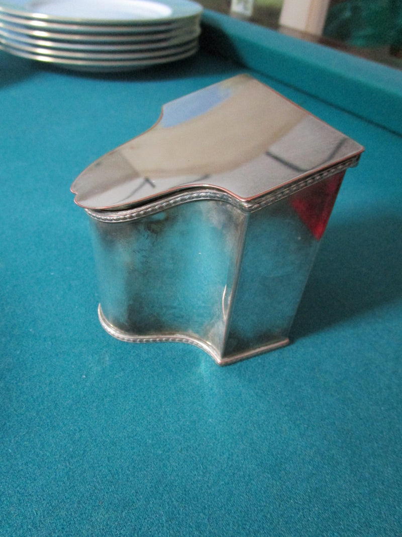 Cheltenham and Co UK Georgian Style  Silver on Copper Tea Caddy Box RARE [81D]