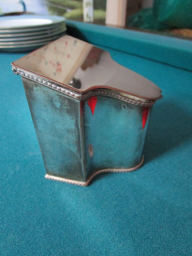 Cheltenham and Co UK Georgian Style  Silver on Copper Tea Caddy Box RARE [81D]