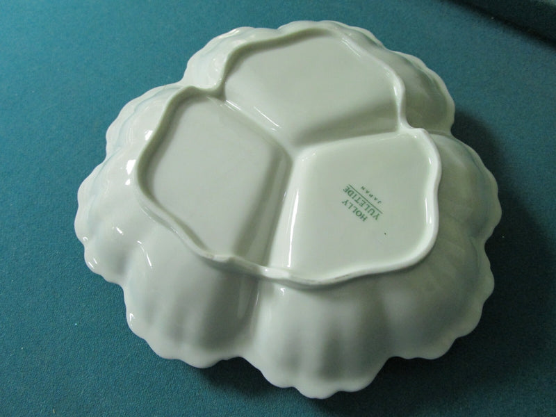 Holly Yuletide (Japan) Christmas Porcelain -Three Parts- Serving Tray [82]