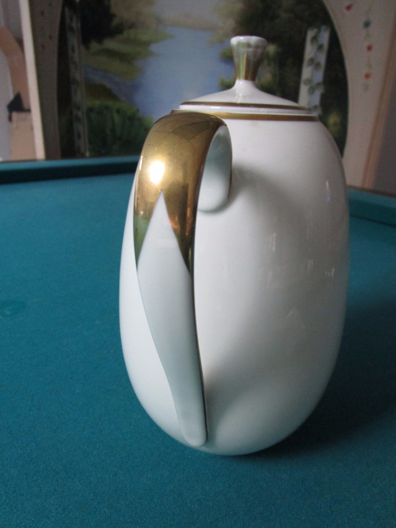 Gerbruder  Winterling -Coffee Pot # 40, Schwarzenbach, Germany C1940s Gold Rim