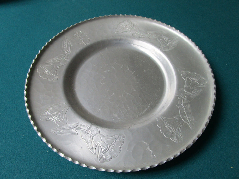 Wrought Farberware Brooklyn NY Aluminum platter 11 1/2" ORIGINAL ^^
