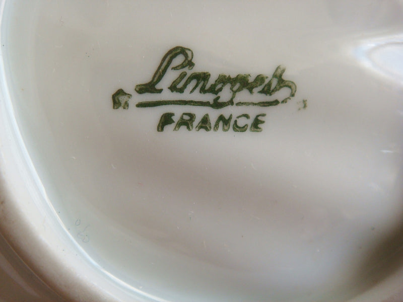 Limoges France shell bon bon dish, gorgeous flowers [88c]