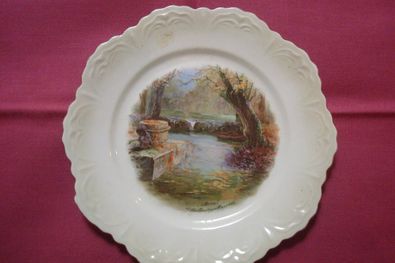 Greiner & Herda Bavaria  Signed Plate C1900s " Noon At The Pontino Marshes"[#29]