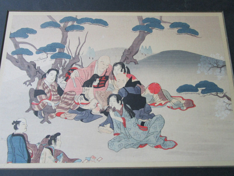 Unsigned Japanese woodblock on rice paper