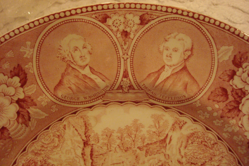 Old English Staffordshire plate "The Picturesque Natural Bridge of Virginia"