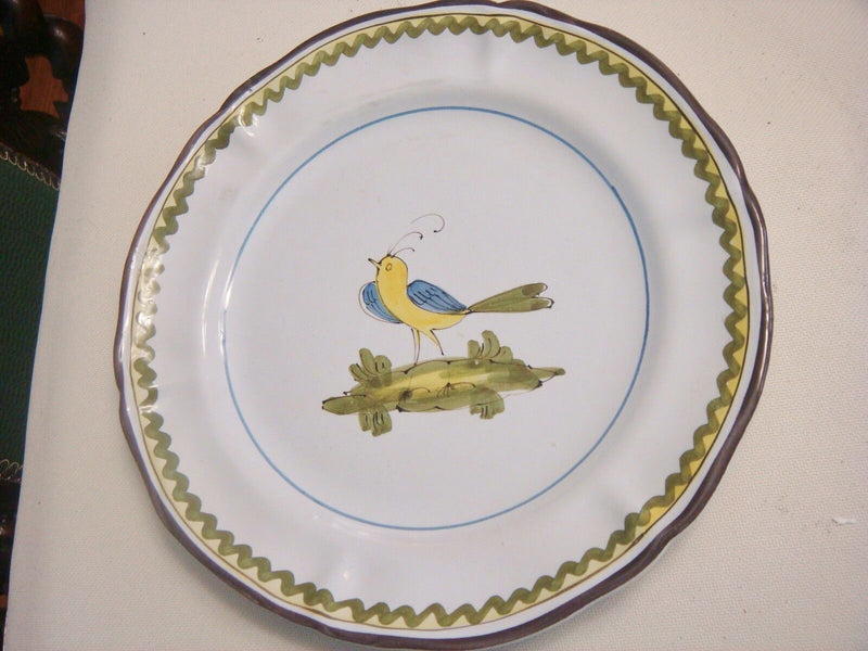 ORIGINAL Majolica Mid CenturyCANTAGALLI, ITALY 7 dinner plates 10" [*116c]