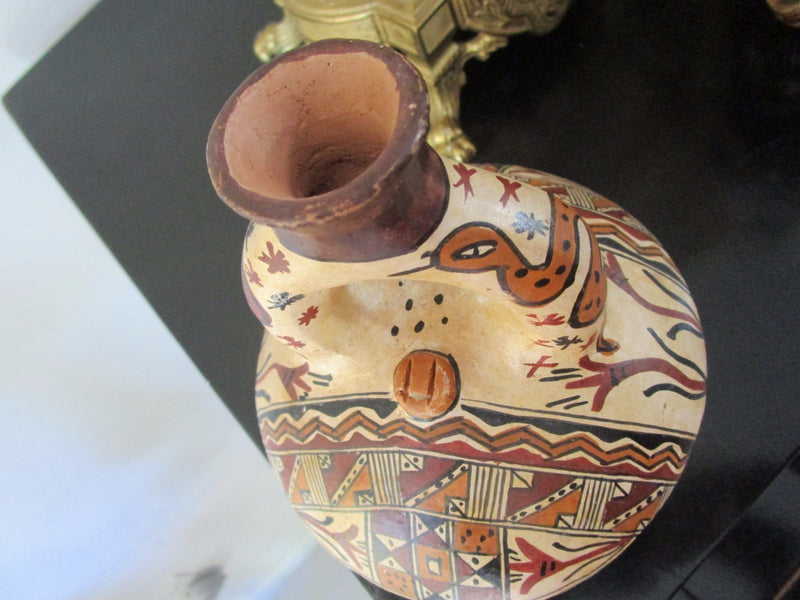 Mexican Vessel Serpents Handle  Red Terracota [SW2]