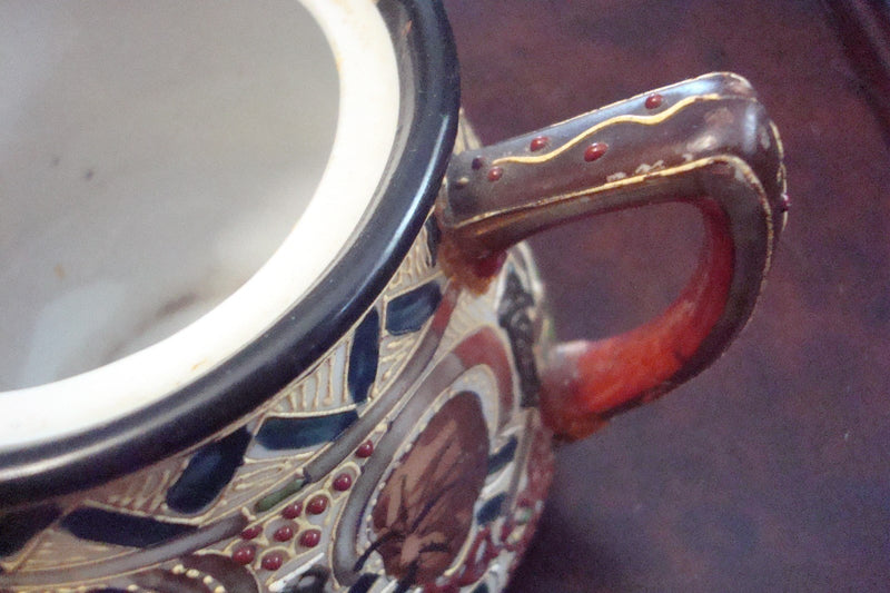 MORIAGE RS Japan Pottery, covered HANDLED sugar  c1940s  [80]