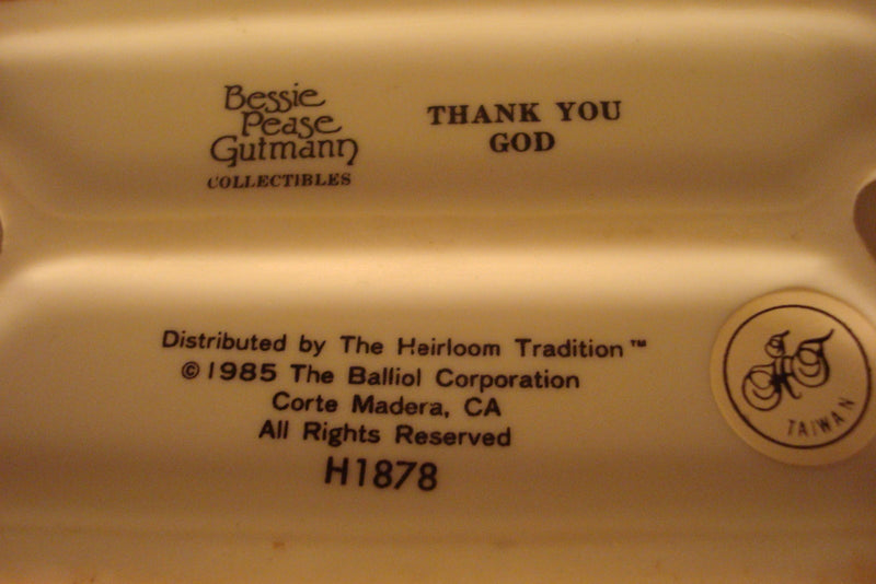 Bessie  Pease Gutmann Sculpture "Thank you God", 1985, AMERICAN HERITAGE