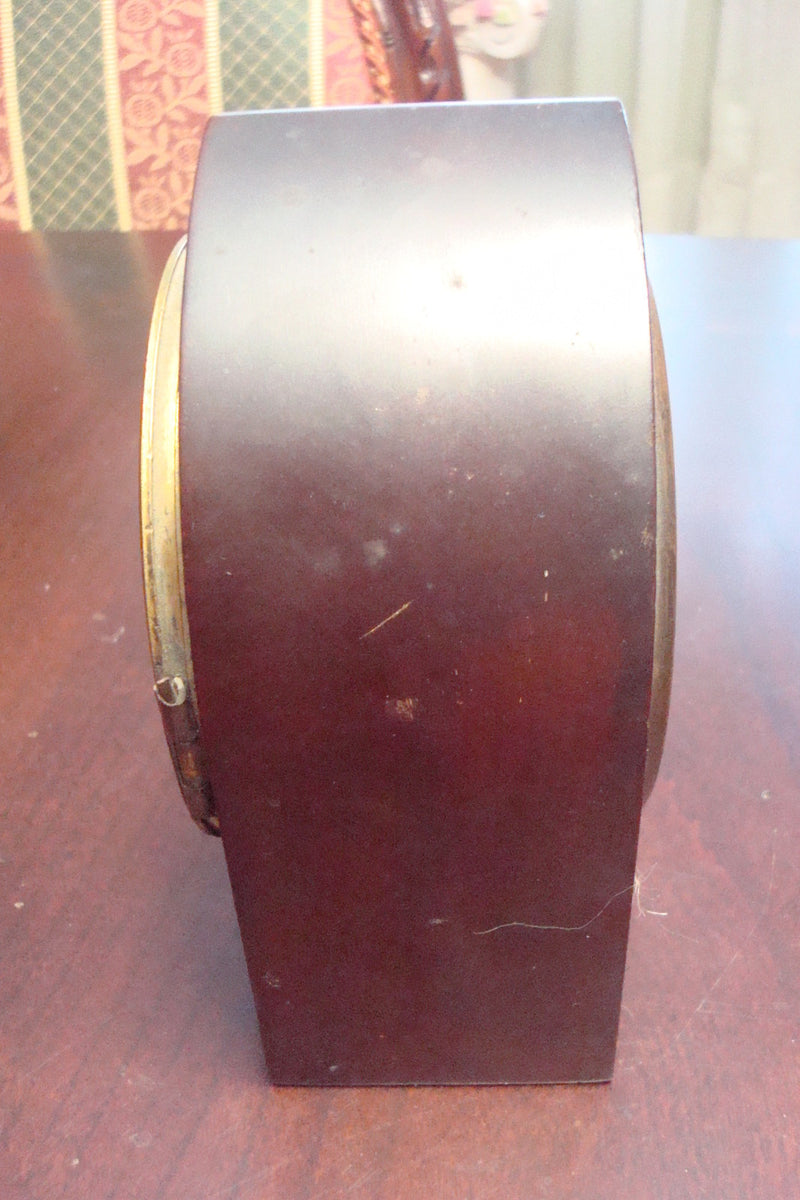 H & H France Wooden Case Antique C1910s, Clock, Needs Maintenance[2*]