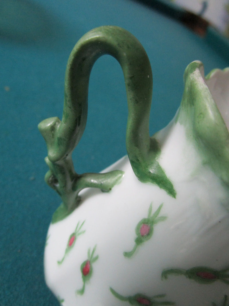 ANTIQUE Mignon Z.S. & C Bavaria, Germany, creamer  green flowers orig [88C]